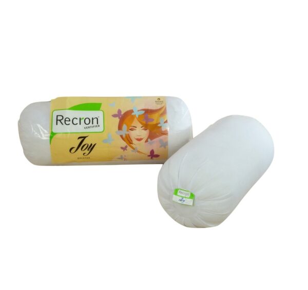 Recron White Polyester Stiched Bolster (Pack of 1)